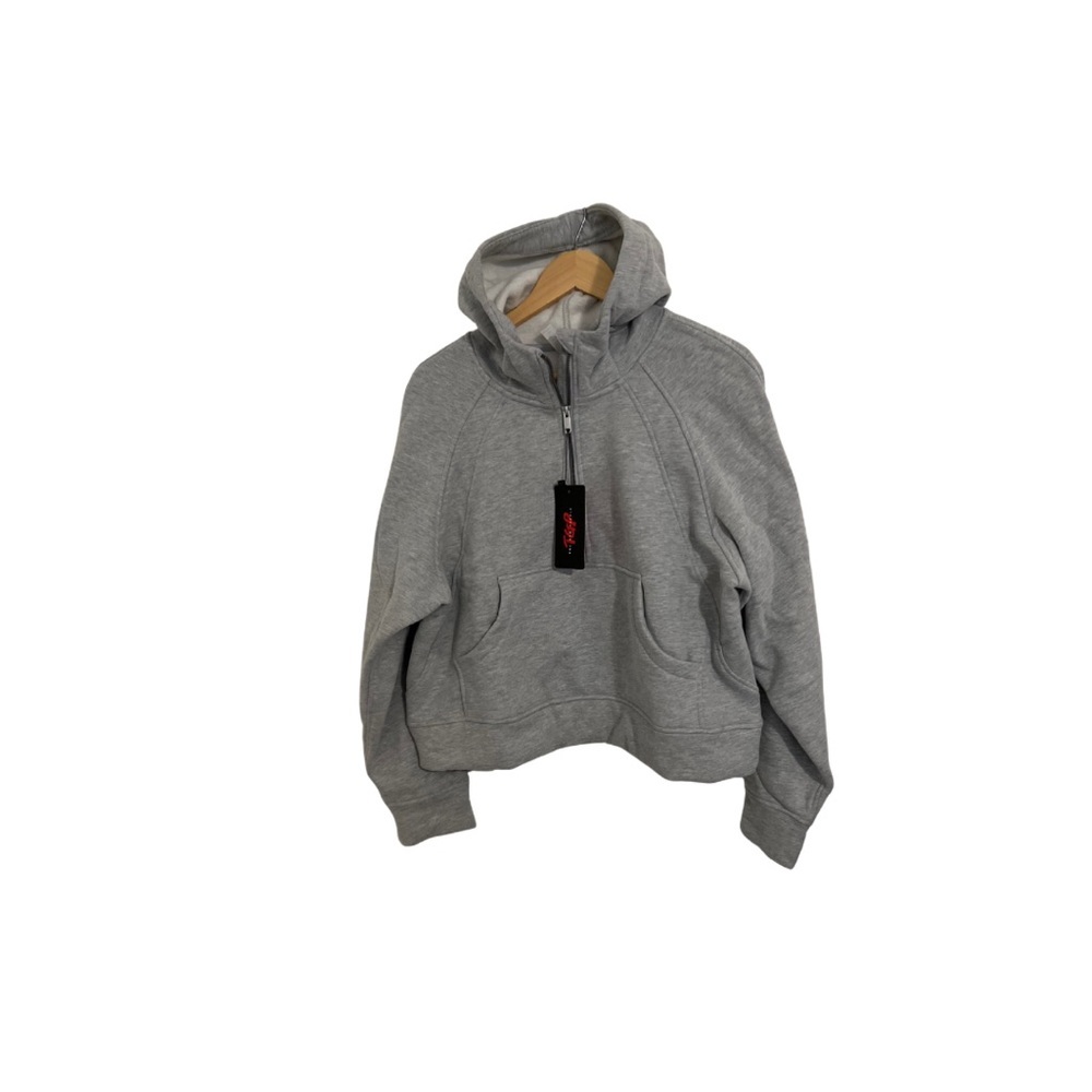 Gray Women's Crop Hoodie